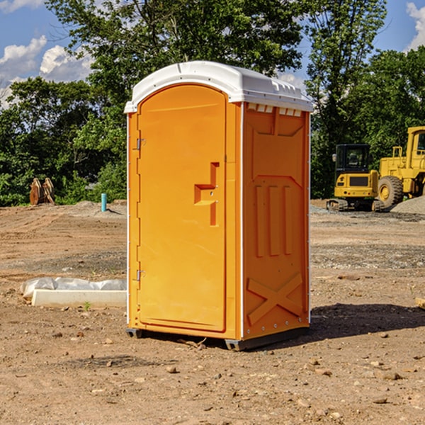 how often are the portable restrooms cleaned and serviced during a rental period in Louise MS